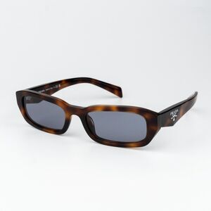 Prada Women Sunglasses Havana Grey Rectangle PRB06S 15W03N NEW AUTHENTIC
